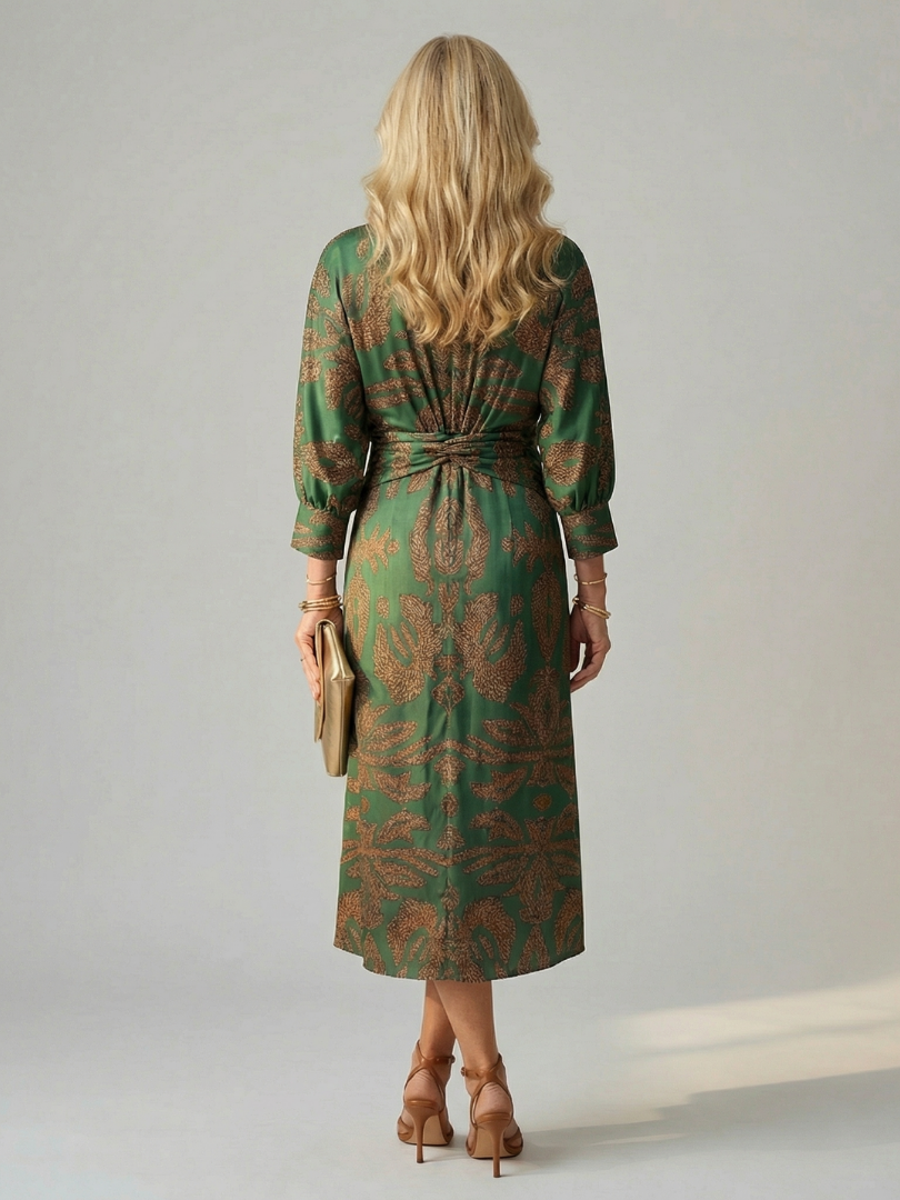 Iris | Vestido Midi Cruzado con Nudo