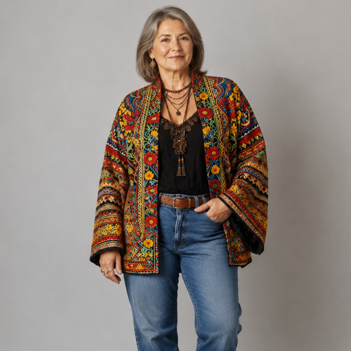 Darcy | Rebeca Kimono Bordada Boho