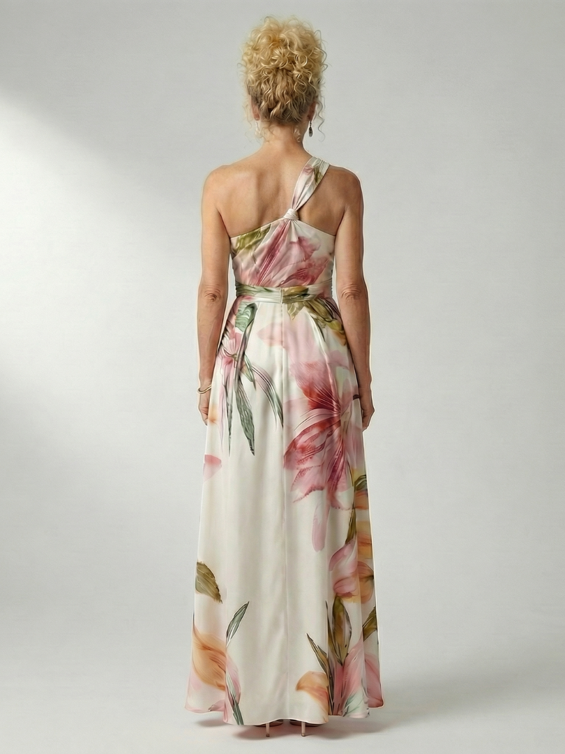Camellia | Vestido Maxi Floral con Cuello Halter