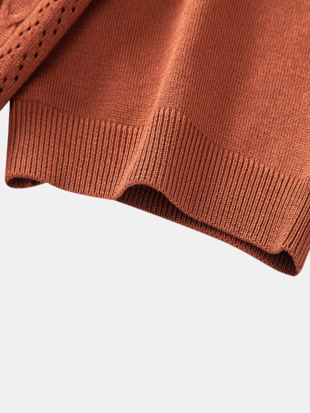 Camisa de punto con botones y diseño jacquard retorcido