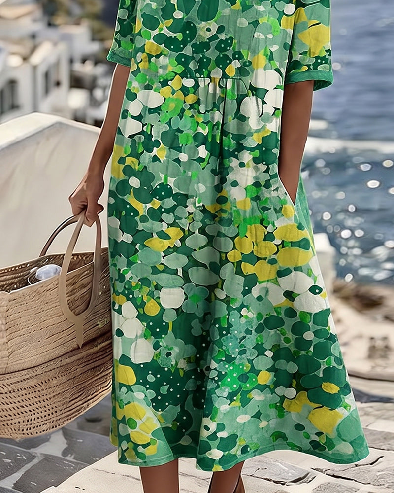 Elena - Vestido Midi Floral de Verano Elegante