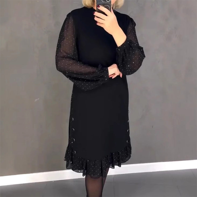 Thessariae | Elegante vestido con mangas de cristal