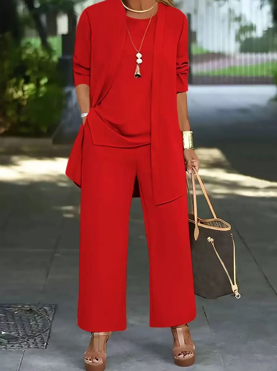 VALENTINA Elegante conjunto de 3 piezas para mujer con corte holgado