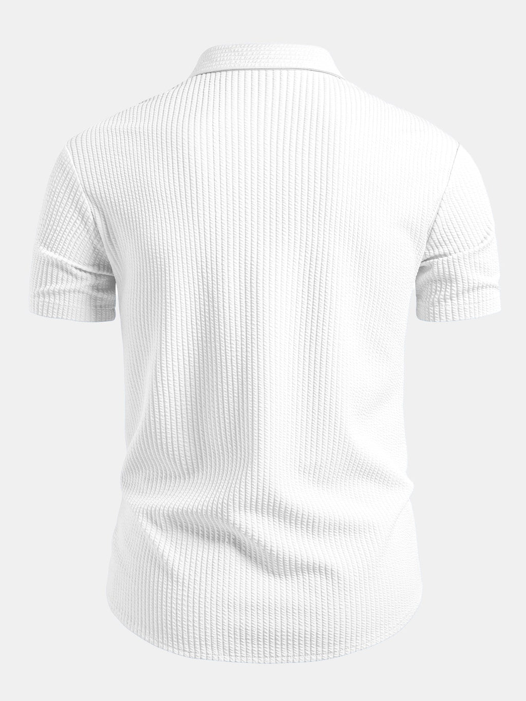 Camisa ajustada con botones y diseño acanalado