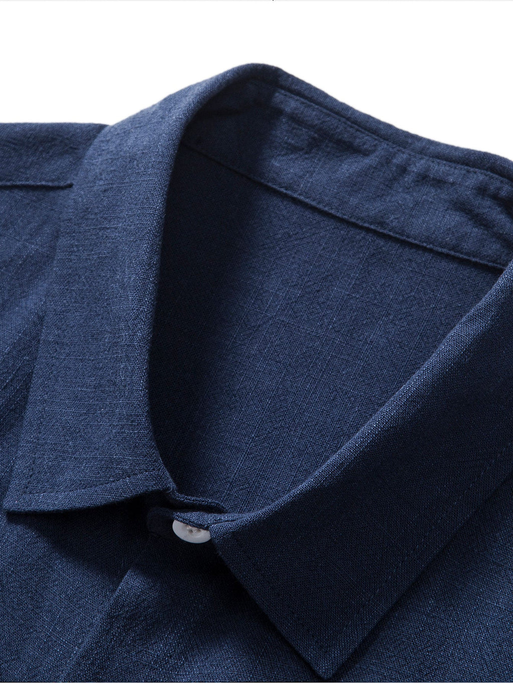 Camisa abotonada de mezcla de lino y rayón