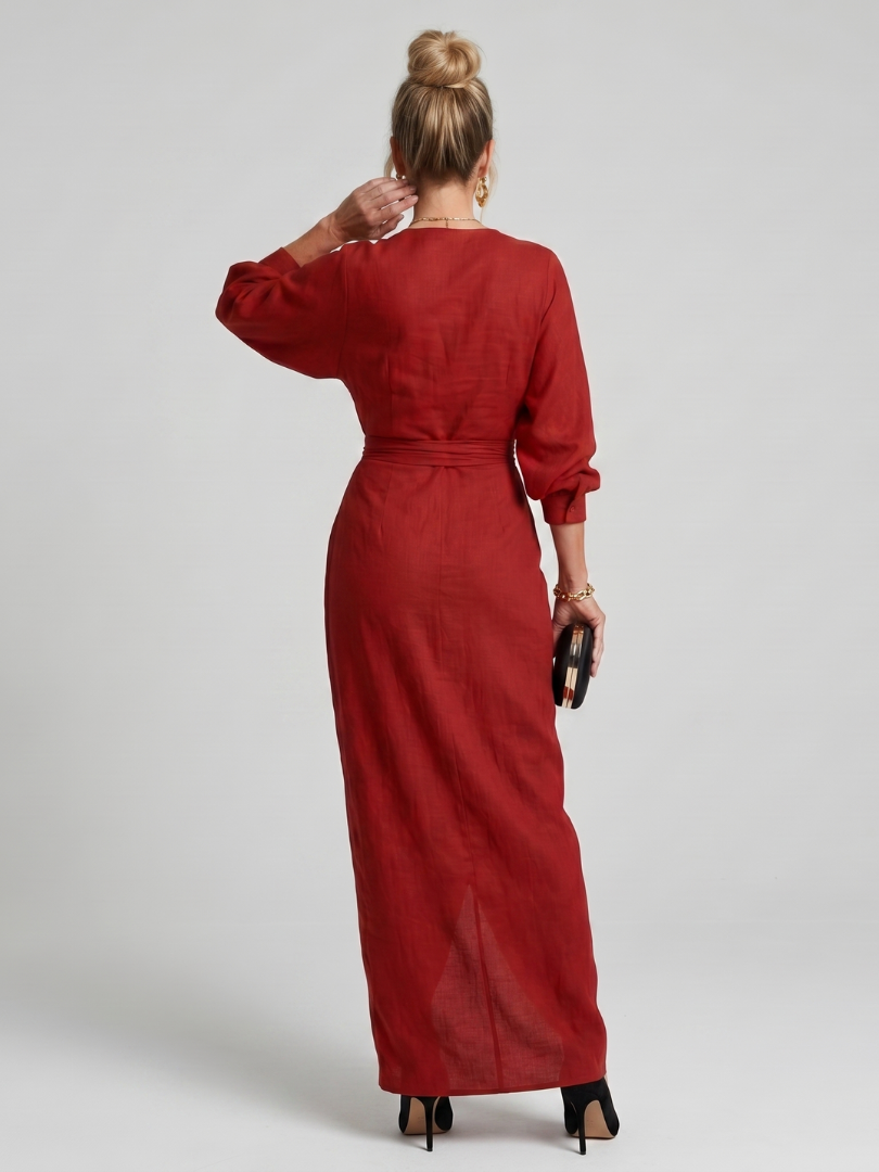 Beverly | Vestido Midi Cruzado Drapeado