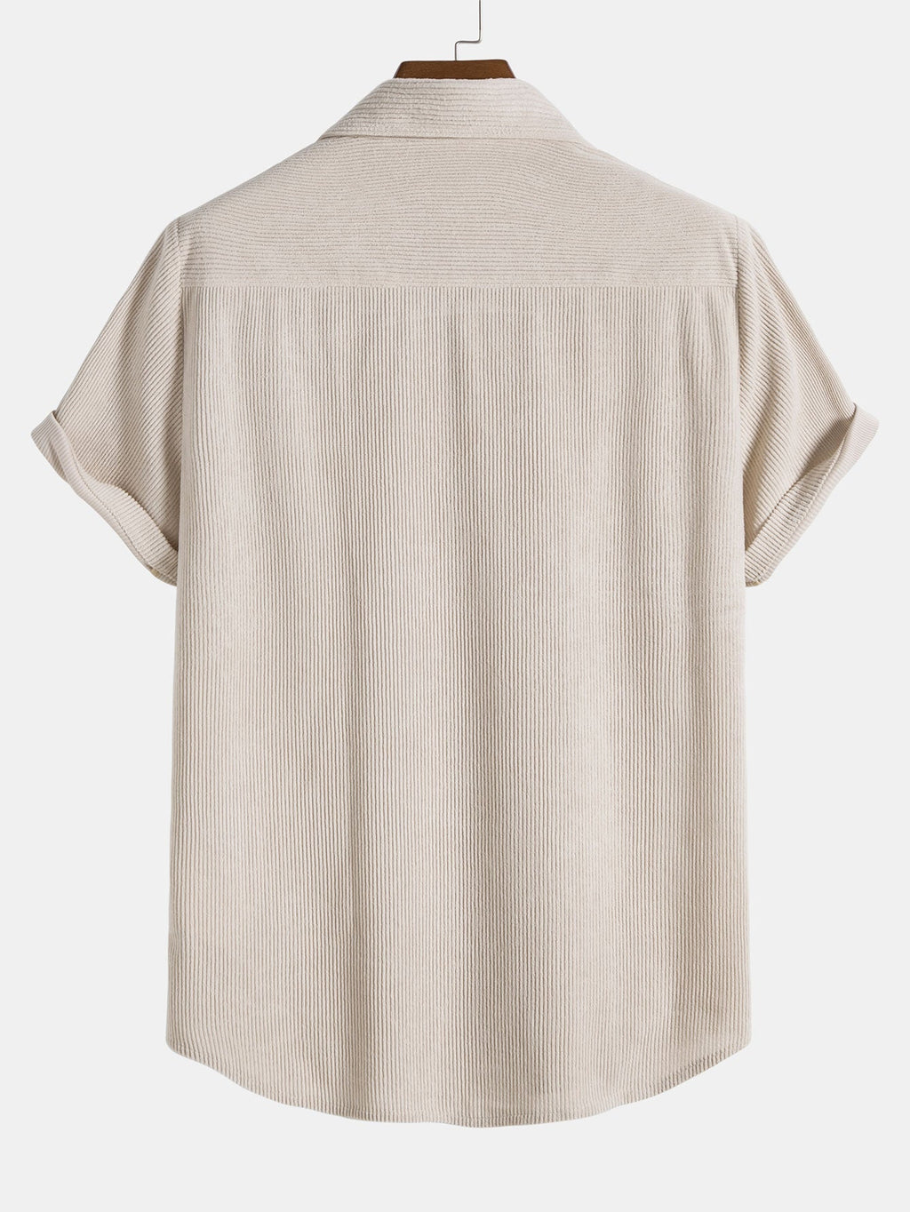 Camisa de manga corta de pana con botones