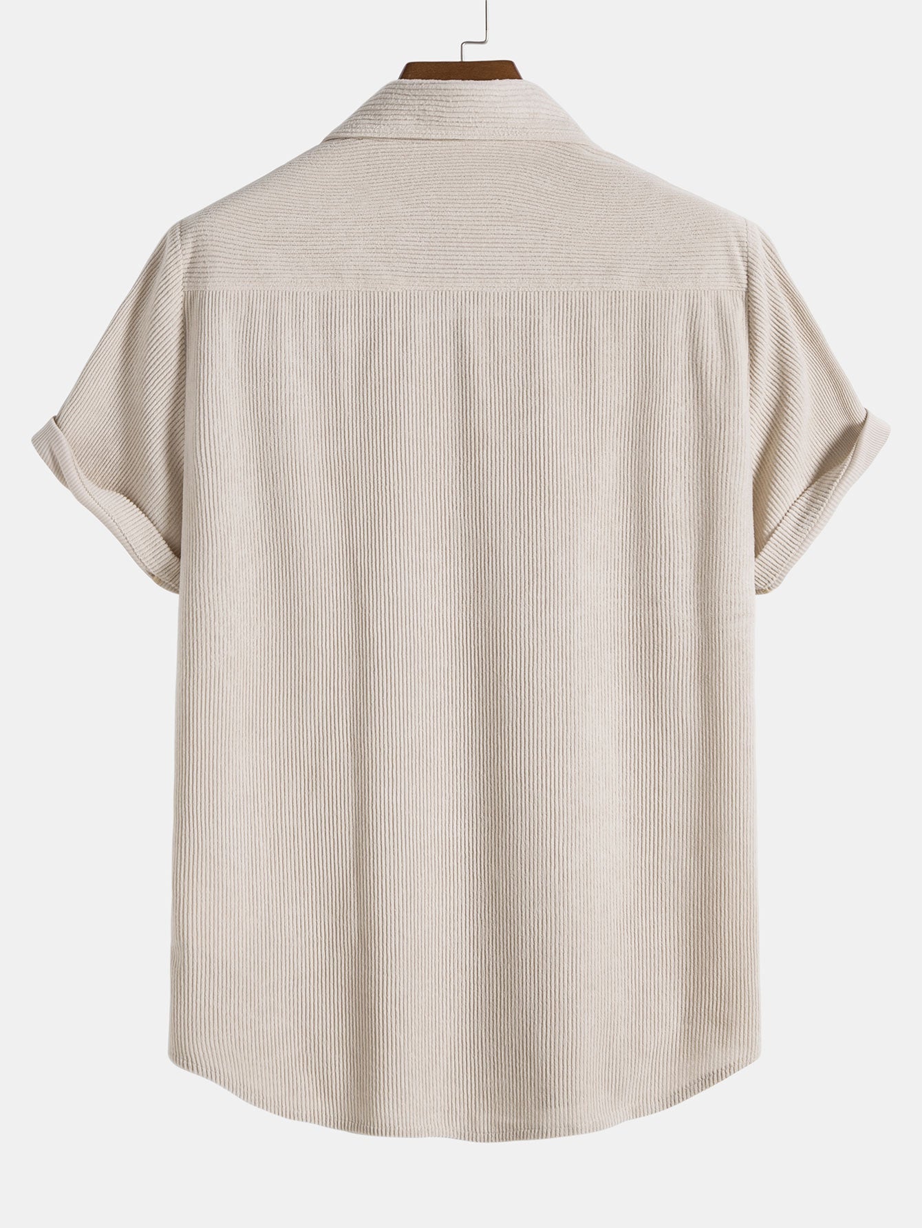 Camisa de manga corta de pana con botones