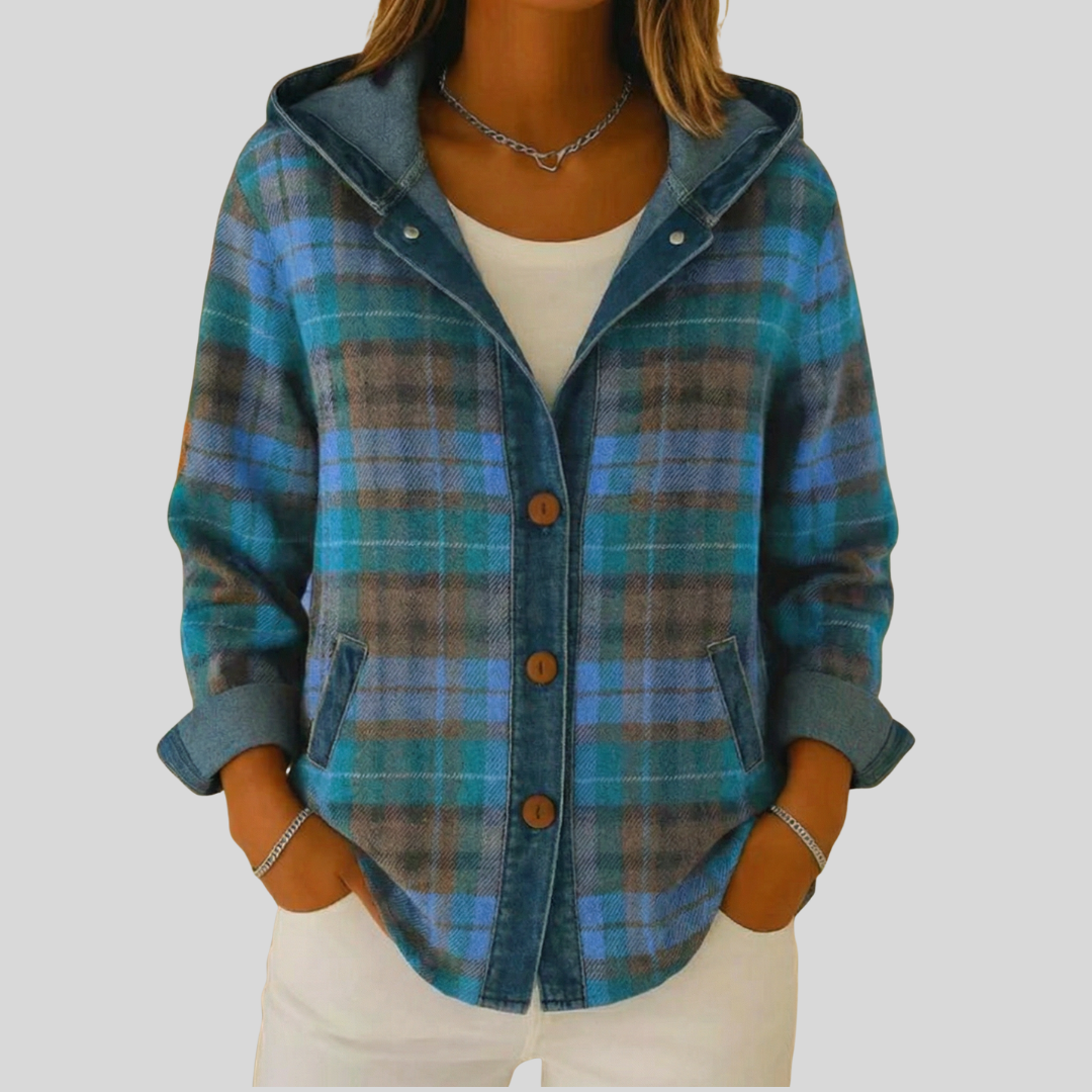 Bevlyn™ | Camisa-Chaqueta de Cuadros con Capucha