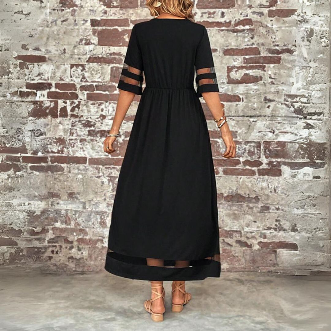 Aubrey™ – Vestido Midi Favorecedor que Disimula el Abdomen