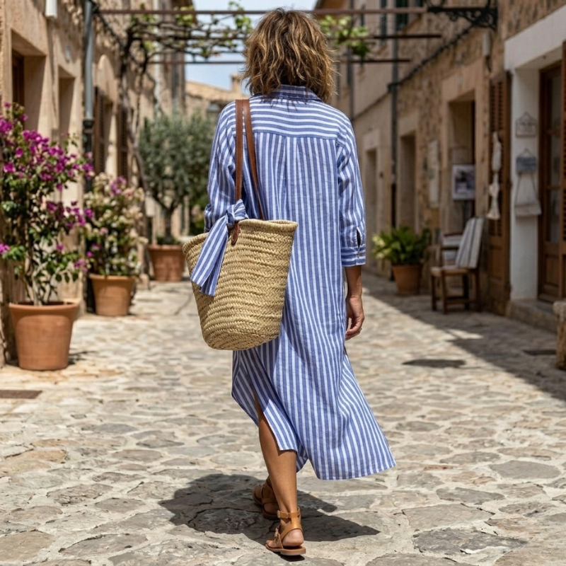 Willow | Vestido de Verano Elegante a Rayas