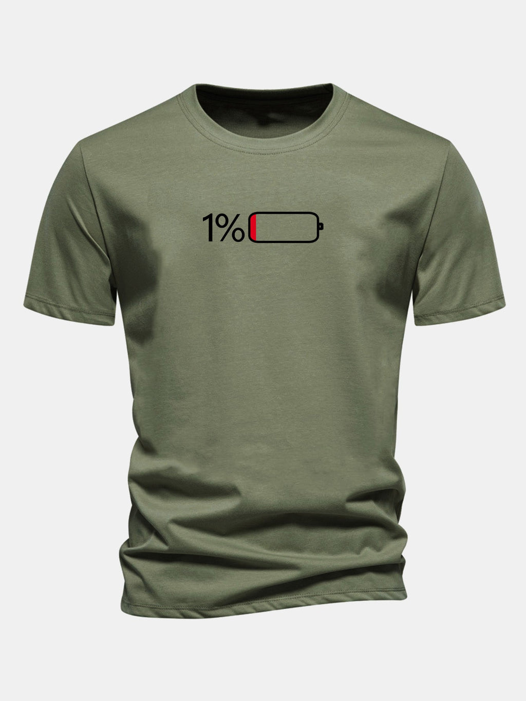 Regular Fit 1% Battery Print Cotton T-Shirt & Corduroy 7" Shorts