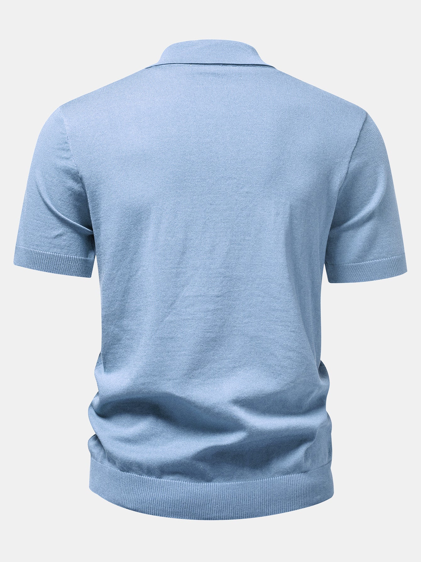 Camisa de punto con botones y diseño jacquard retorcido y pantalones cortos de 5" con cordón y textura arrugada
