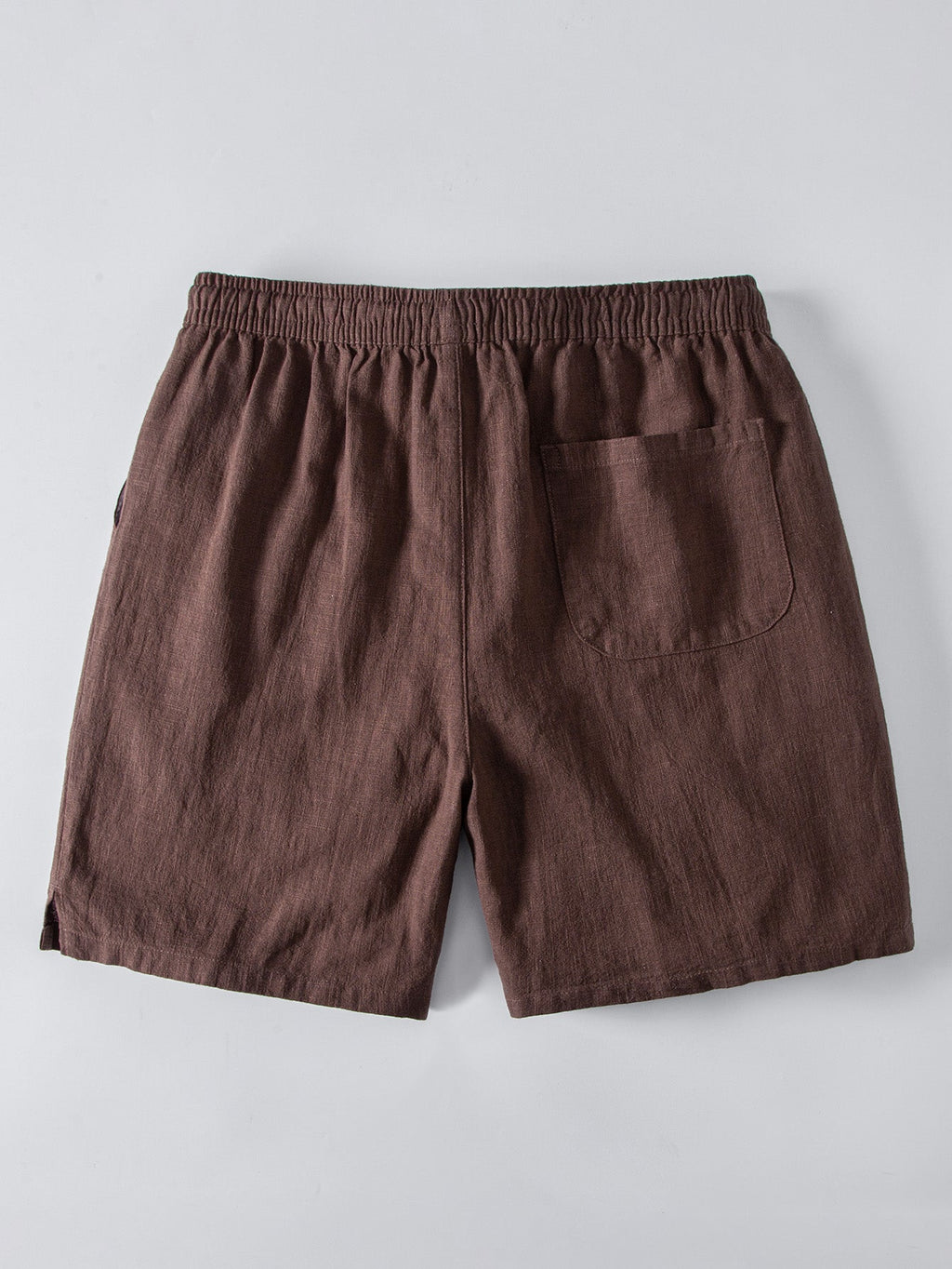 Camisa abotonada de mezcla de lino y rayón y pantalones cortos de 7" con cordón de ajuste de mezcla de lino