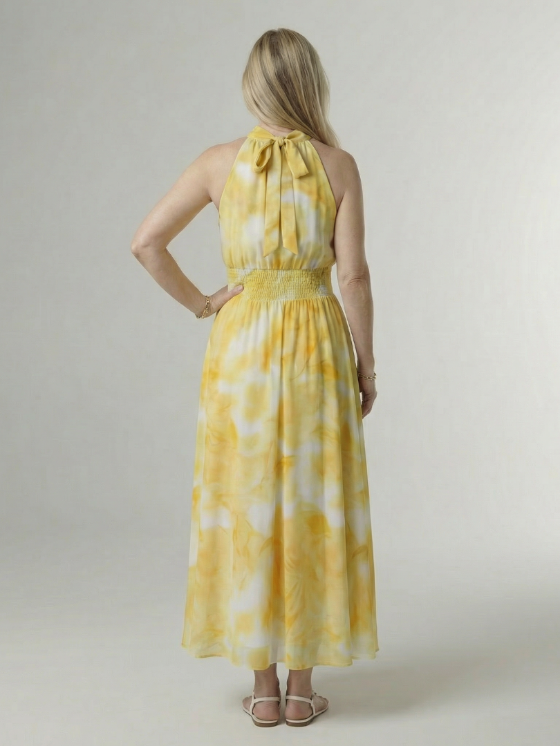 Winifred | Vestido Midi Halter Fruncido