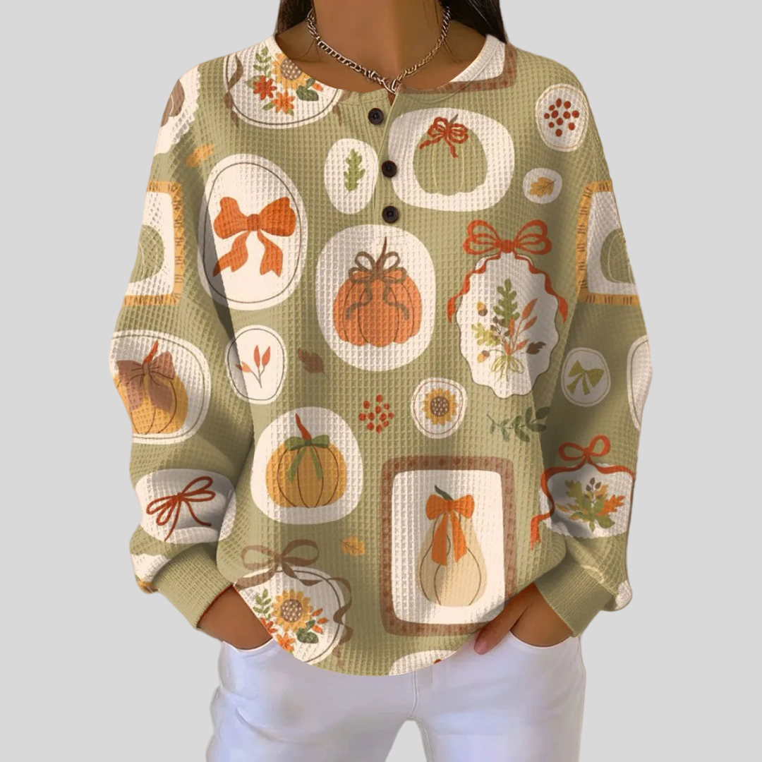 Tawnie™ | Sudadera de Lazos y Calabazas