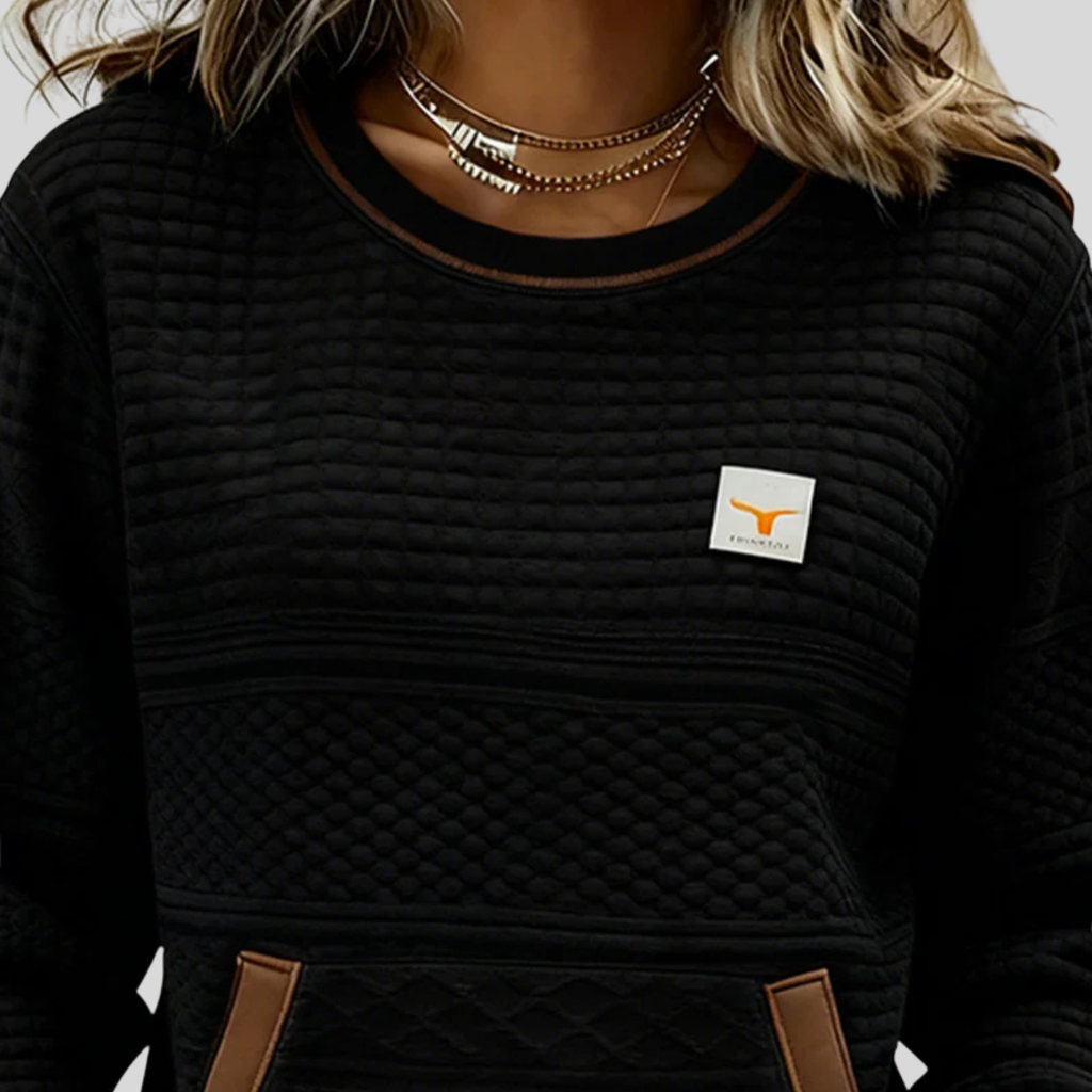 Noelle™ | Sudadera de Cuello Redondo en Bloques de Color