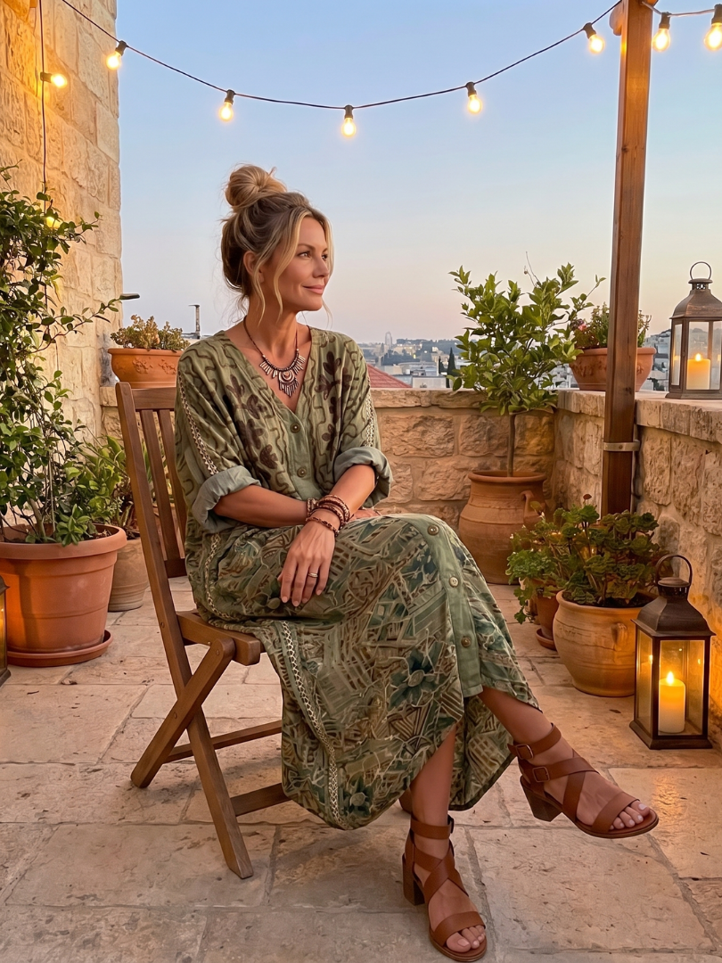 Aleta | Vestido Midi Oversize con Botones y Bolsillos