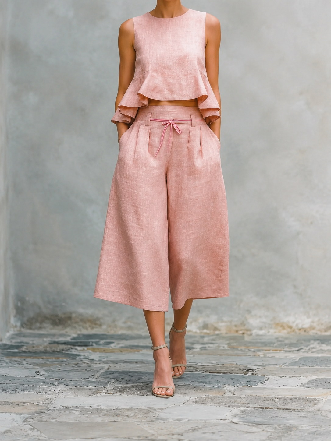 Conjunto de Dos Piezas Freya para Mujer con Bajo de Volante