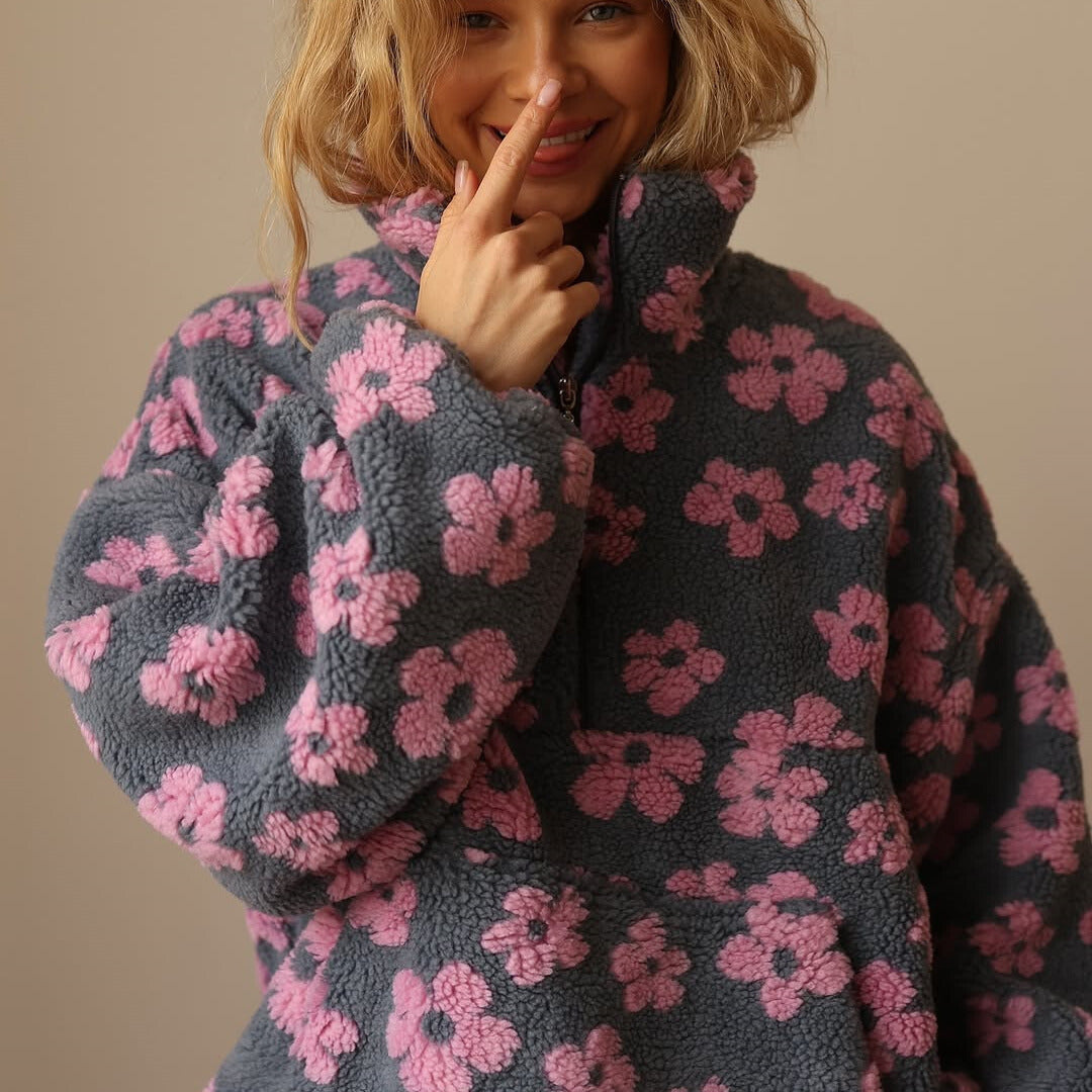 Daisy | Chaqueta polar con estampado floral