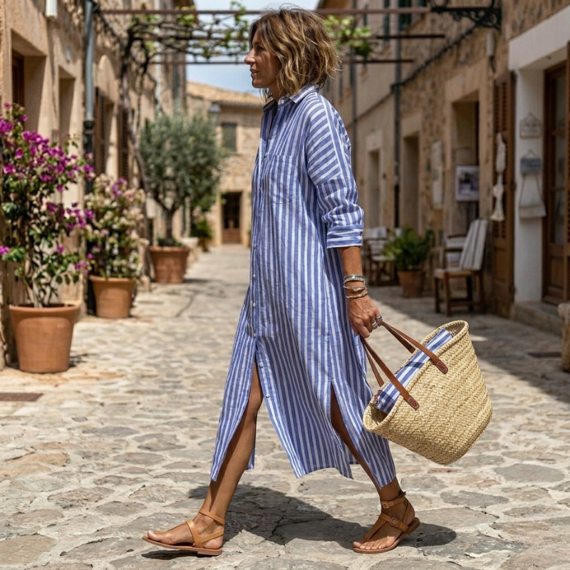Willow | Vestido de Verano Elegante a Rayas