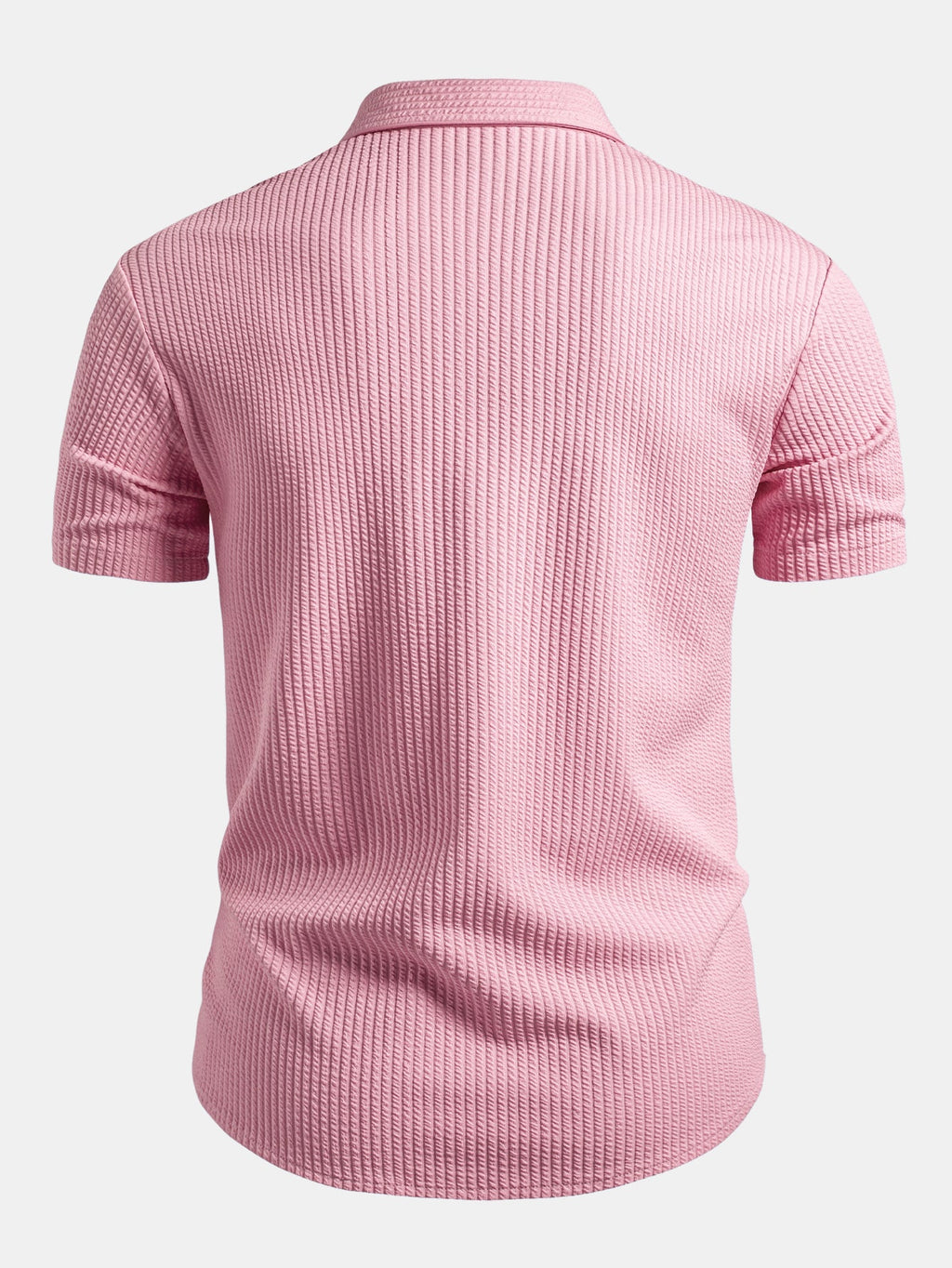 Camisa ajustada con botones y diseño acanalado