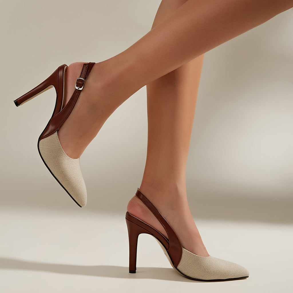 Amélie | Tacones Slingback en Contraste