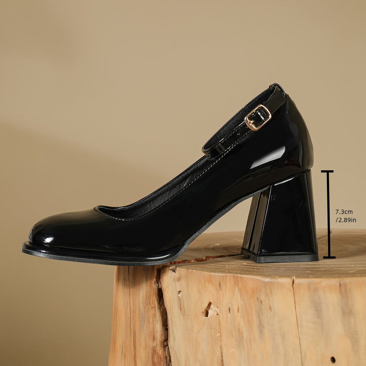 Celeste | Tacones de Charol con Tira