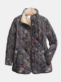 Niva | Chaqueta Acolchada con Estampado Floral Vintage