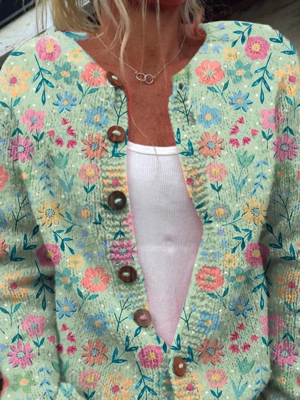 Foxfield | Cárdigan Floral Vintage para Mujer
