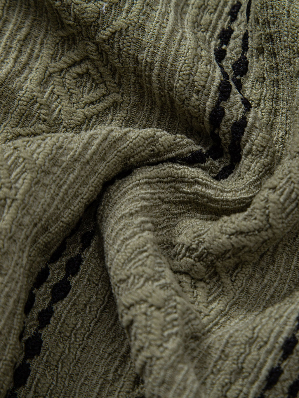 Camisa de jacquard a rayas geométricas con botones