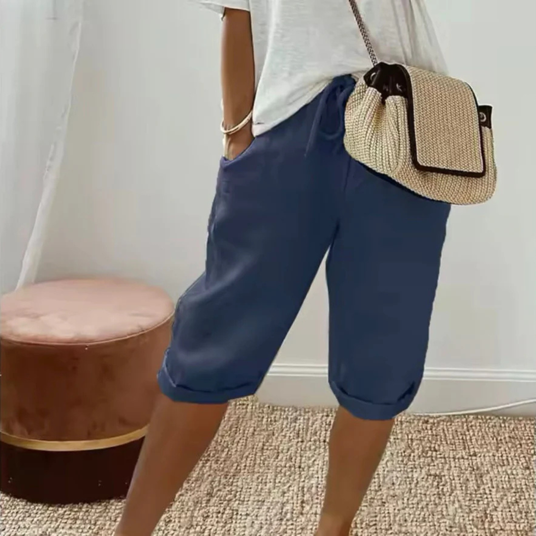 Fenley | Short Capri de Lino con Cordón
