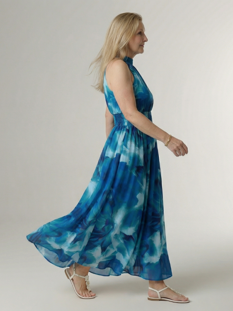 Winifred | Vestido Midi Halter Fruncido