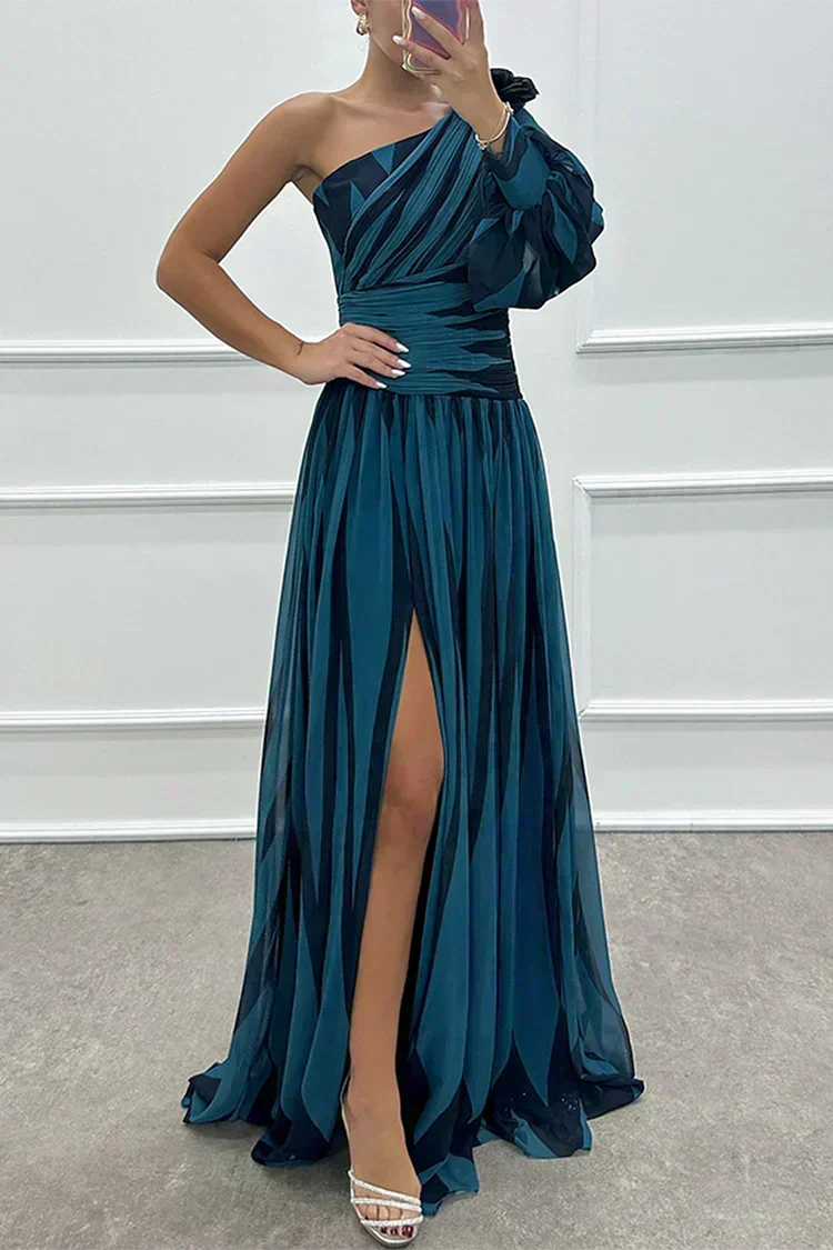 Delphinia | Vestido Maxi Elegante de un Hombro