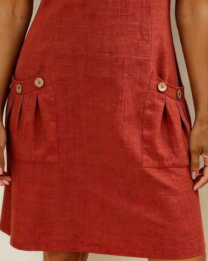 Carmen | Vestido de algodón con cremallera