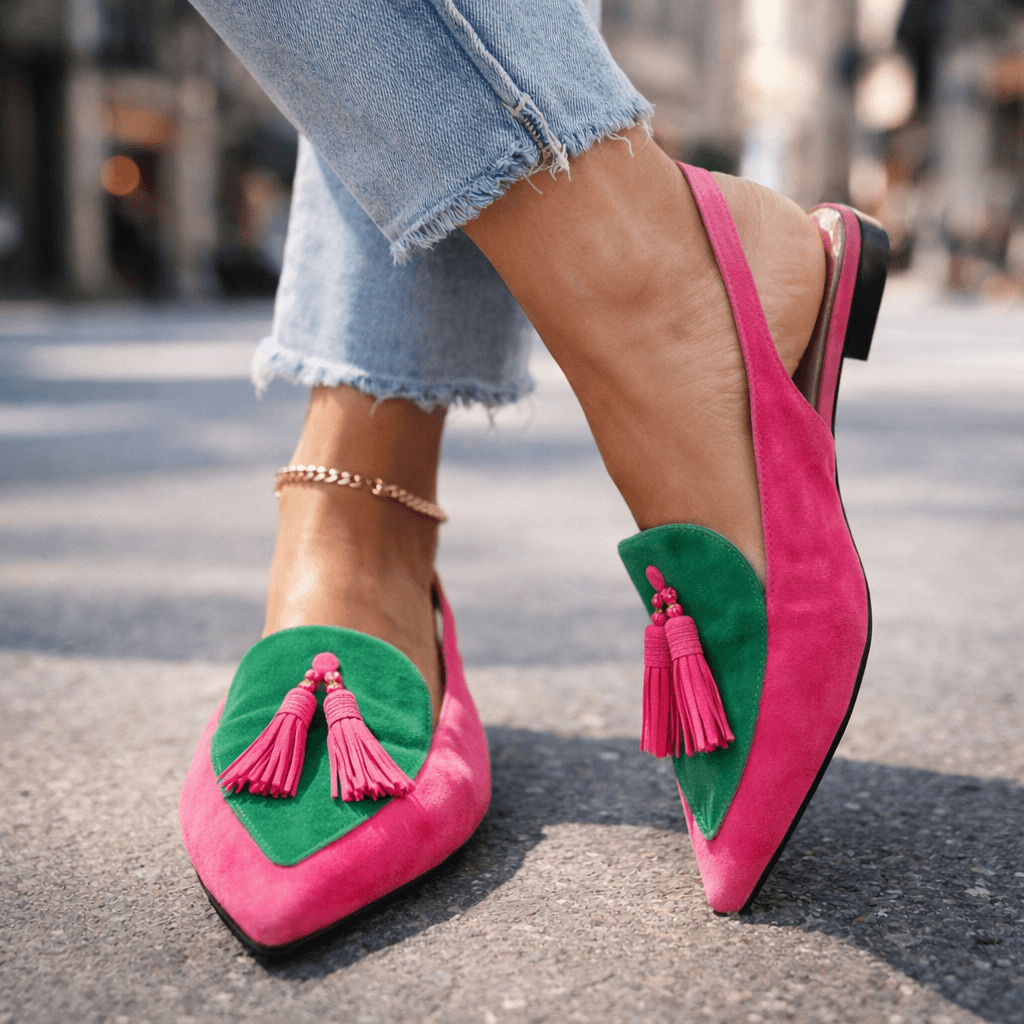 Lorena | Mocasines con Tiras y Borlas