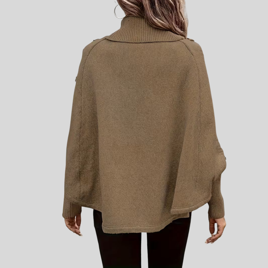 Norelle™ | Jersey de Punto Trenzado con Cuello Alto