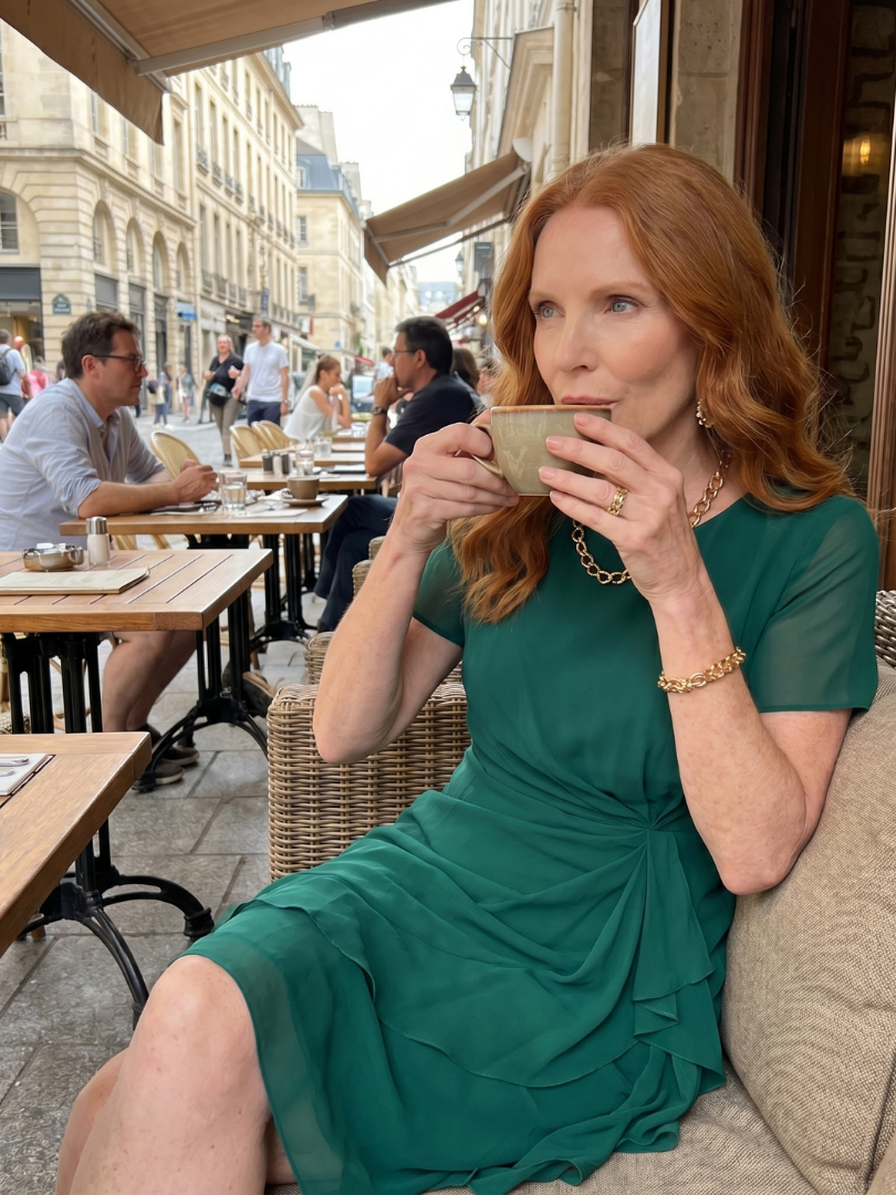 Eira™ | Vestido Midi Elegante con Bajo por Capas y Mangas Transparentes