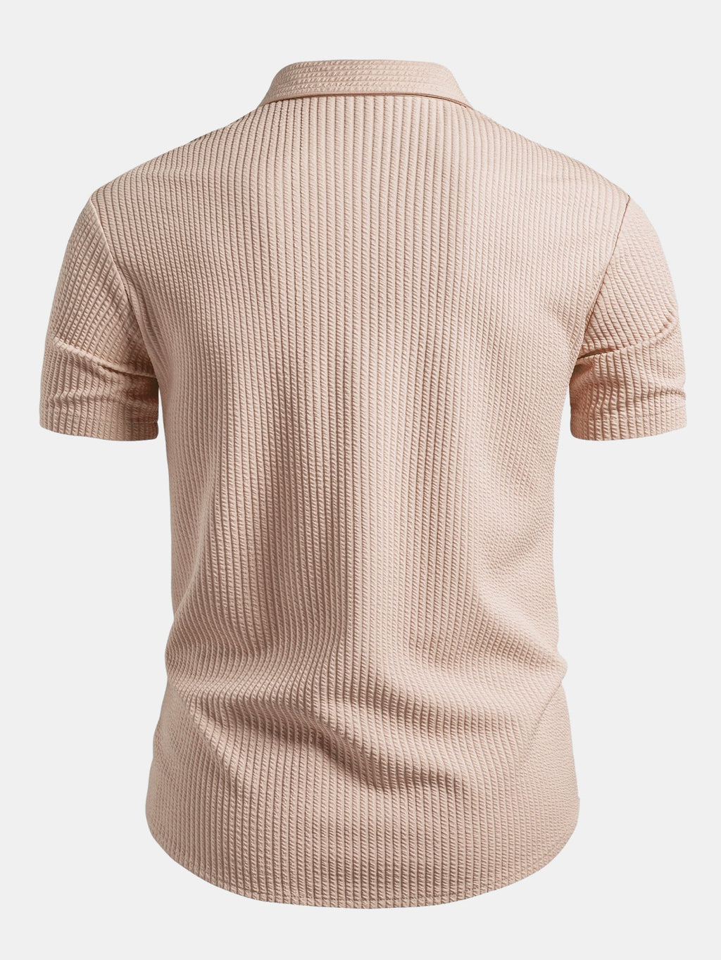 Camisa ajustada con botones y diseño acanalado