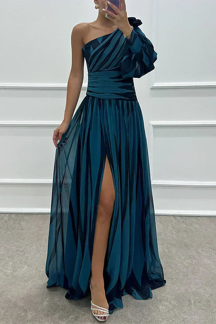 Delphinia | Vestido Maxi Elegante de un Hombro