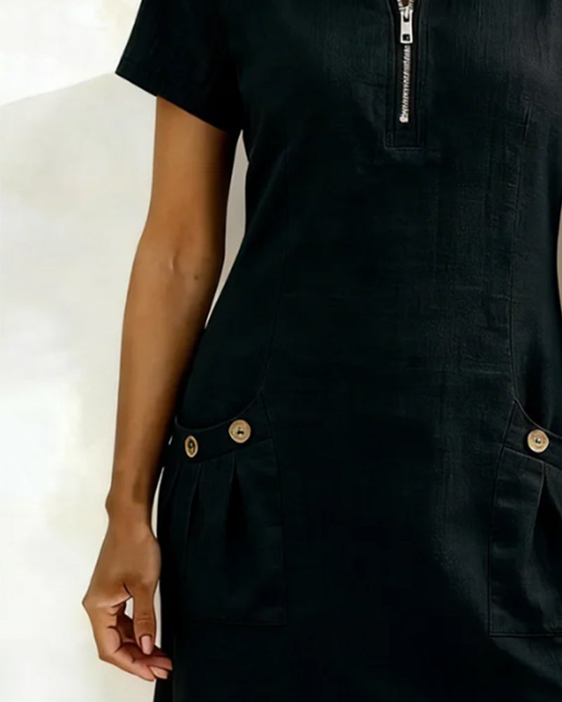 Carmen | Vestido de algodón con cremallera