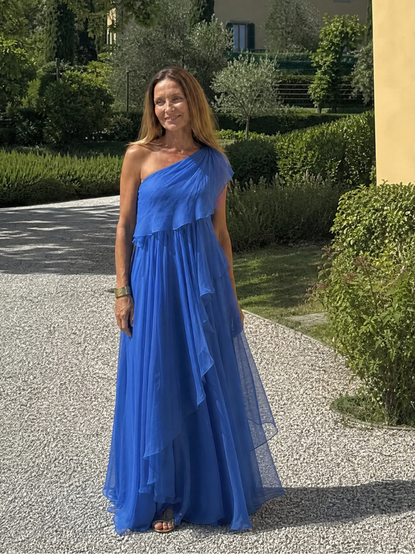 Eliana | Vestido Maxi de Un Hombro en Gasa