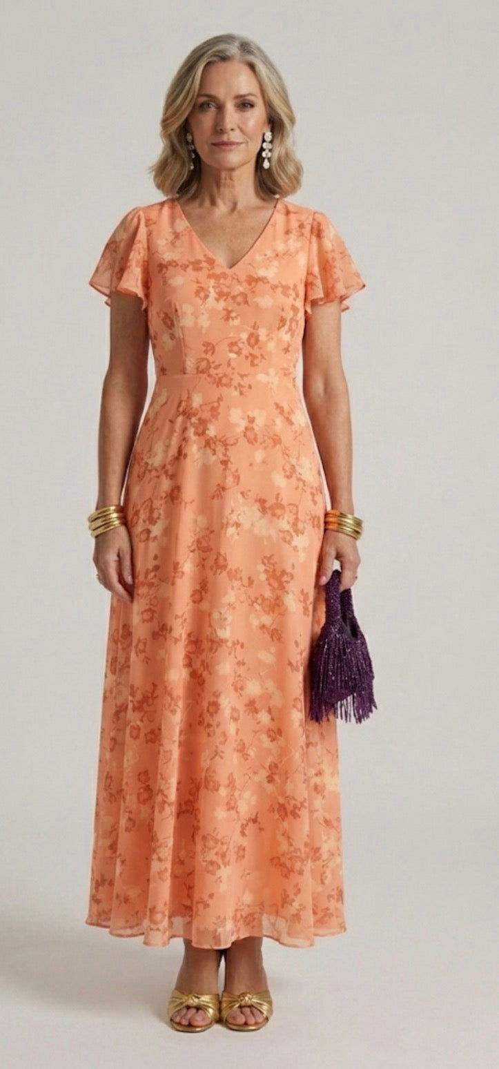 Amara | Vestido Maxi Floral Fluido