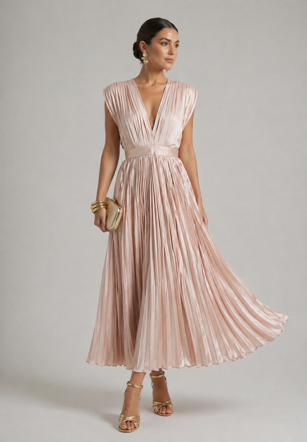 Annabelle | Vestido Midi Plisado Atemporal