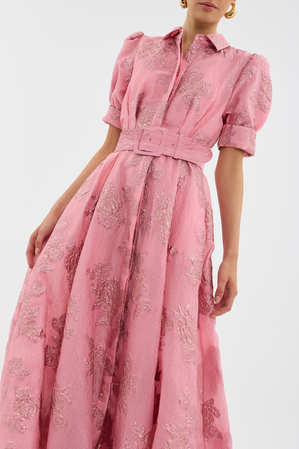 Aria™ | Vestido con Mangas Cortas Abullonadas