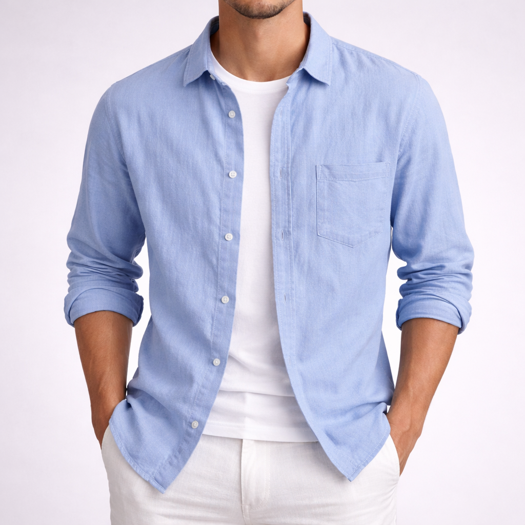 LORENZO | CAMISA DE ALGODÓN Y LINO