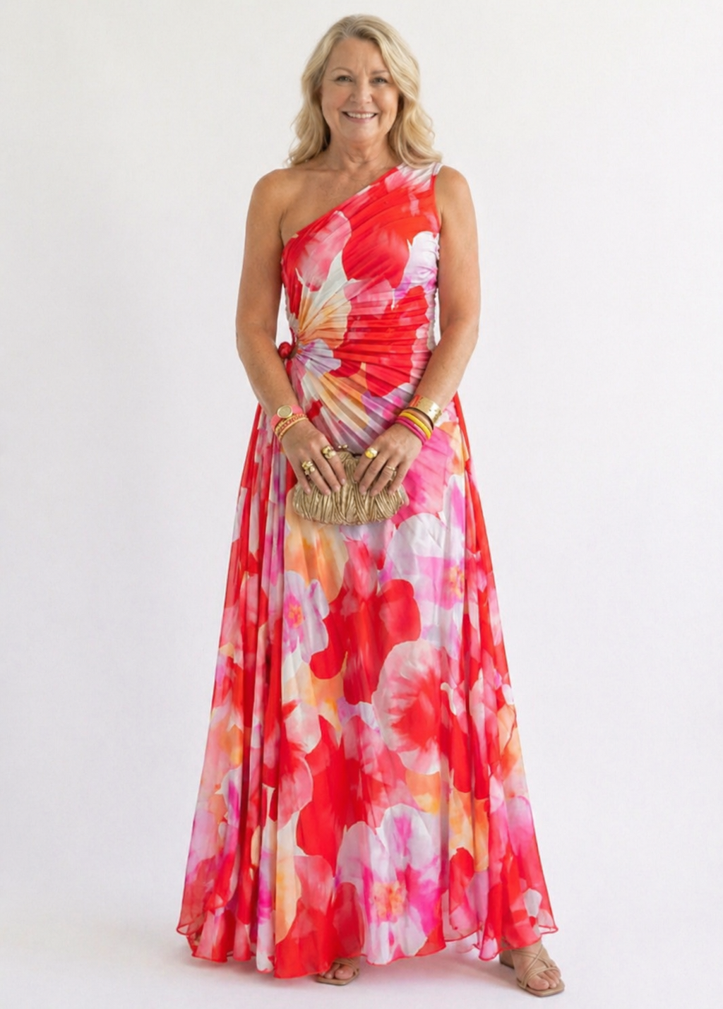 Whitney | Vestido Maxi Grácil de un Hombro