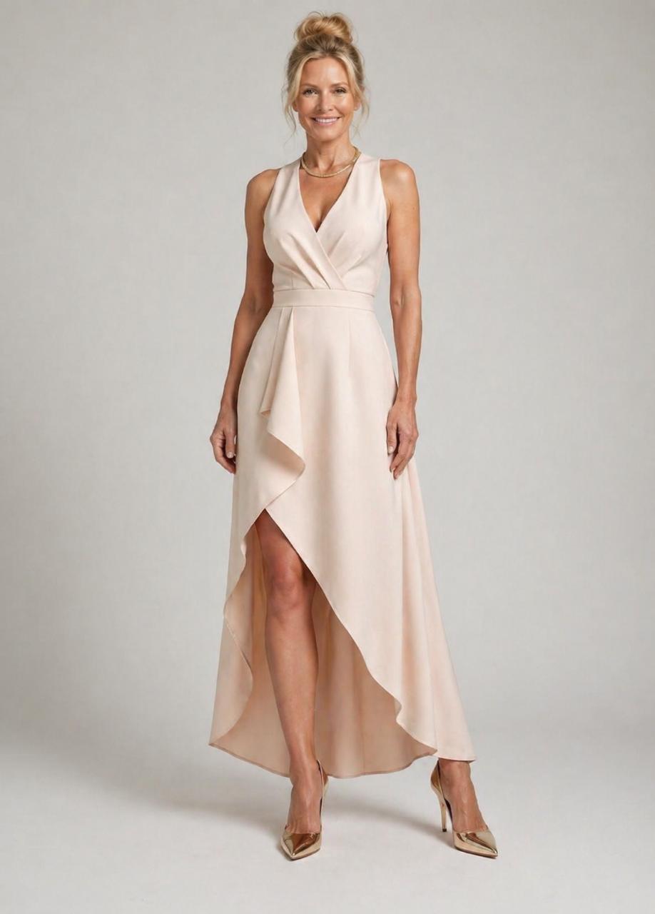 Priyanka | Vestido Midi Cruzado con Escote en V