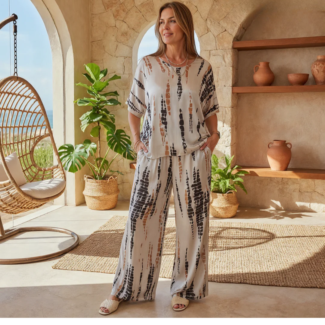 Sofia | Conjunto estampado de dos piezas