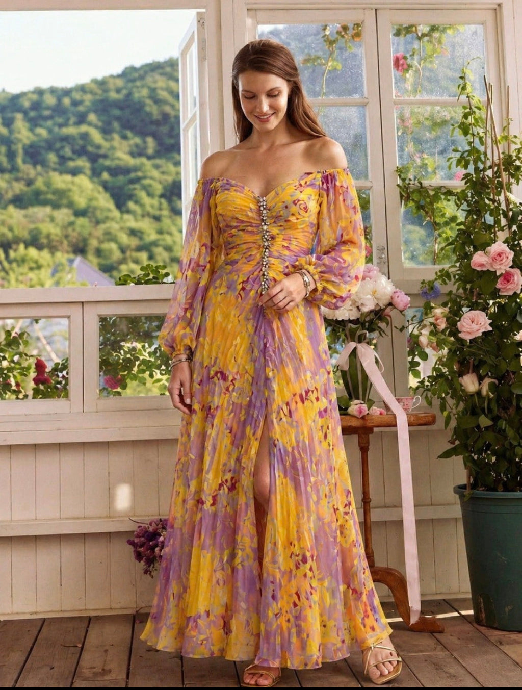 Celestine | Vestido de Noche con Hombros Descubiertos